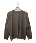 HOMME PLISSE ISSEY MIYAKEオム プリッセ イッセイ ミヤケ）の古着「Pleated long sleeve T-shirt」｜ブラウン