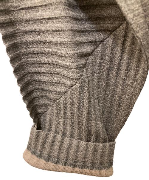 HOMME PLISSE ISSEY MIYAKE（オム プリッセ イッセイ ミヤケ）HOMME PLISSE ISSEY MIYAKE (オム プリッセ イッセイ ミヤケ) Pleated long sleeve T-shirt ブラウン サイズ:2の古着・服飾アイテム