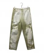 MM6 Maison Margielaエムエムシックスメゾンマルジェラ）の古着「タイダイパンツ」｜ホワイト×グリーン