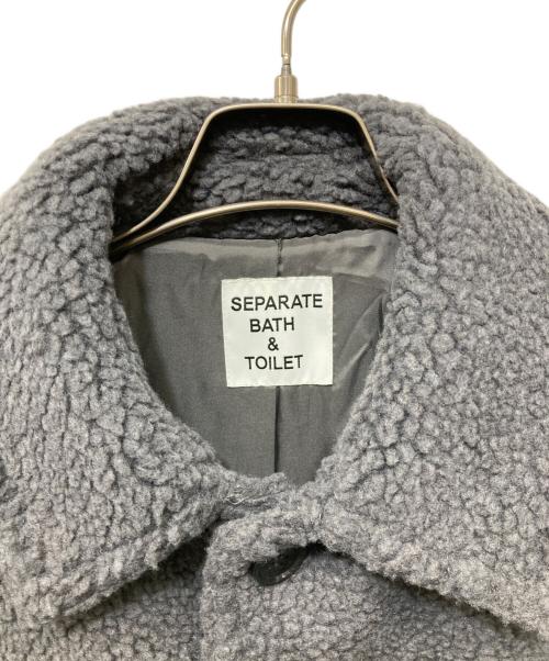 SEPARATE BATH & TOILET（セパレートバス トイレット）SEPARATE BATH & TOILET (セパレートバス トイレット) ボアコート グレー サイズ:SIZE XLの古着・服飾アイテム