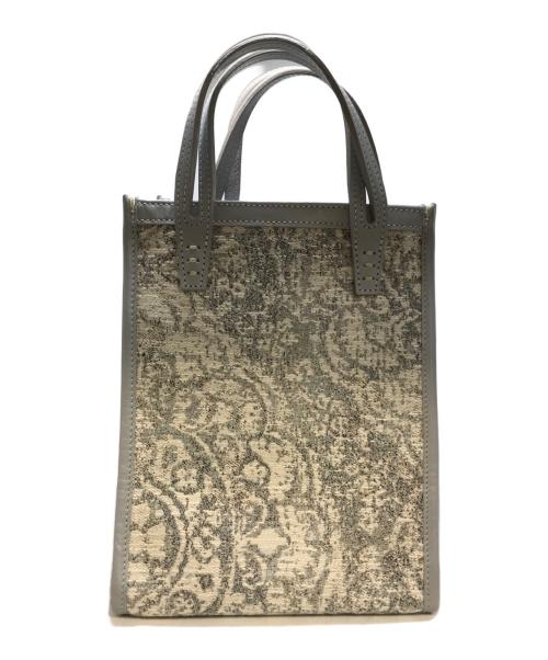 A VACATION（ア ヴァケーション）A VACATION (ア ヴァケーション) CARAMEL ペイズリーハンドバッグ グレー×ベージュの古着・服飾アイテム