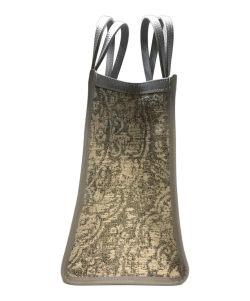 A VACATION（ア ヴァケーション）A VACATION (ア ヴァケーション) CARAMEL ペイズリーハンドバッグ グレー×ベージュの古着・服飾アイテム