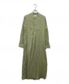Needlesニードルズ）の古着「チェックシャツワンピース」｜グリーン
