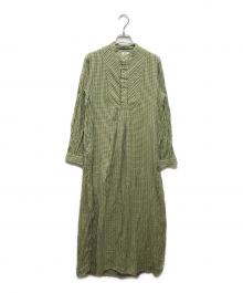 Needles（ニードルズ）の古着「チェックシャツワンピース」｜グリーン