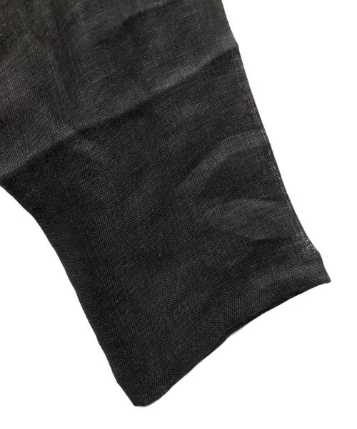 Needles（ニードルズ）Needles (ニードルズ) リネンノーカラーシャツ ブラック サイズ:Ⅼの古着・服飾アイテム