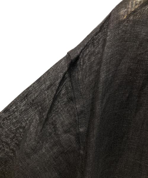 Needles（ニードルズ）Needles (ニードルズ) リネンノーカラーシャツ ブラック サイズ:Ⅼの古着・服飾アイテム