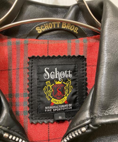Schott（ショット）Schott (ショット) CLASSIC TRUCK シングルライダースジャケット ブラック サイズ:Sの古着・服飾アイテム
