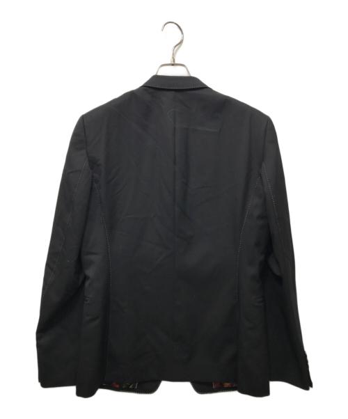 Paul Smith COLLECTION（ポールスミス コレクション）Paul Smith COLLECTION (ポールスミス コレクション) ステッチセットアップスーツ ブラック サイズ:Lの古着・服飾アイテム