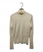 HERMESエルメス）の古着「ロングリブカシミヤハイネックニット」｜アイボリー