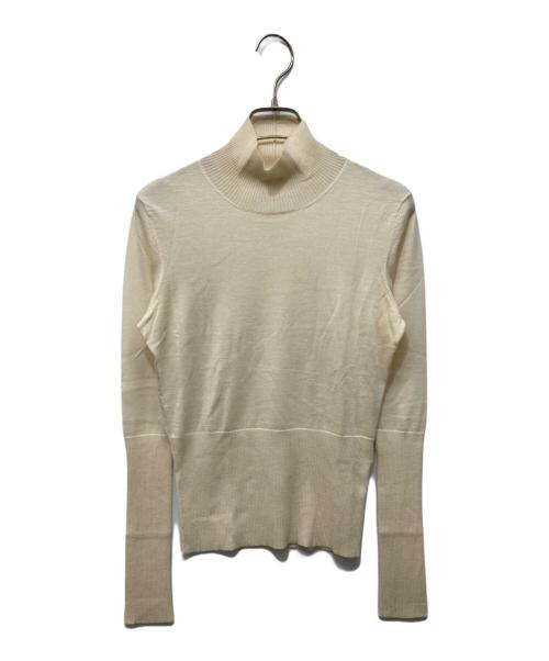 HERMES（エルメス）HERMES (エルメス) ロングリブカシミヤハイネックニット アイボリー サイズ:34の古着・服飾アイテム