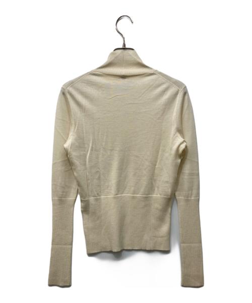 HERMES（エルメス）HERMES (エルメス) ロングリブカシミヤハイネックニット アイボリー サイズ:34の古着・服飾アイテム