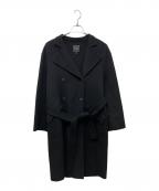 theoryセオリー）の古着「ウールカシミヤダブルブレストベルテッドコート」｜ブラック