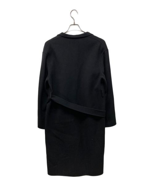 theory（セオリー）theory (セオリー) ウールカシミヤダブルブレストベルテッドコート ブラック サイズ:Pの古着・服飾アイテム