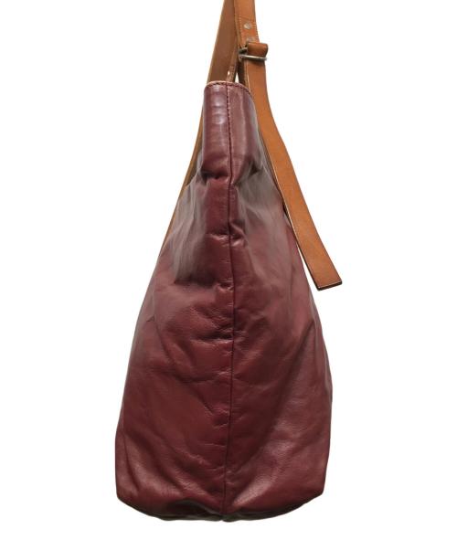 Maison Margiela（メゾンマルジェラ）Maison Margiela (メゾンマルジェラ) レザートートバッグ ワインレッドの古着・服飾アイテム