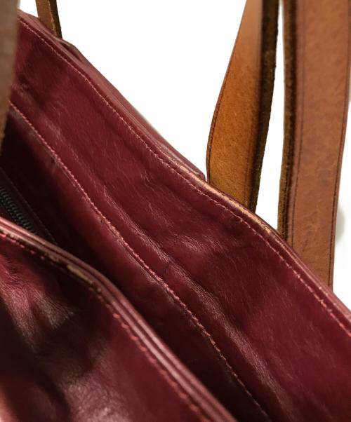 Maison Margiela（メゾンマルジェラ）Maison Margiela (メゾンマルジェラ) レザートートバッグ ワインレッドの古着・服飾アイテム