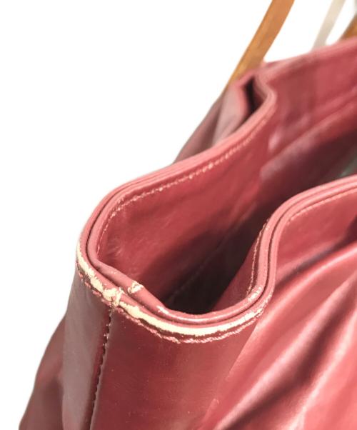 Maison Margiela（メゾンマルジェラ）Maison Margiela (メゾンマルジェラ) レザートートバッグ ワインレッドの古着・服飾アイテム