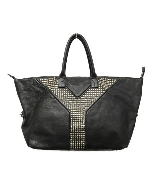 Yves Saint Laurent（イヴサンローラン）Yves Saint Laurent (イヴサンローラン) イージー ロックスタッズ ハンドバッグ ブラックの古着・服飾アイテム