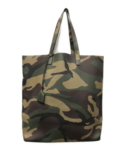 Saint Laurent Paris（サンローランパリ）Saint Laurent Paris (サンローランパリ) カモフラレザートートバッグ グリーンの古着・服飾アイテム