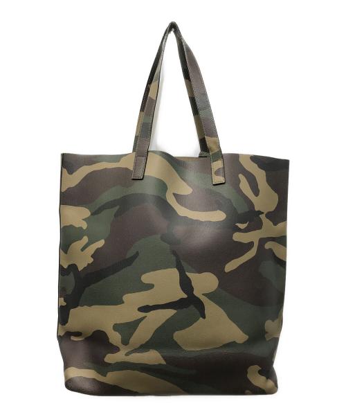 Saint Laurent Paris（サンローランパリ）Saint Laurent Paris (サンローランパリ) カモフラレザートートバッグ グリーンの古着・服飾アイテム