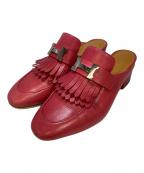 HERMESエルメス）の古着「リヴォリ フリンジミュール」｜ピンク