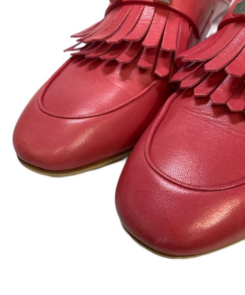 HERMES（エルメス）HERMES (エルメス) リヴォリ フリンジミュール ピンク サイズ:37の古着・服飾アイテム