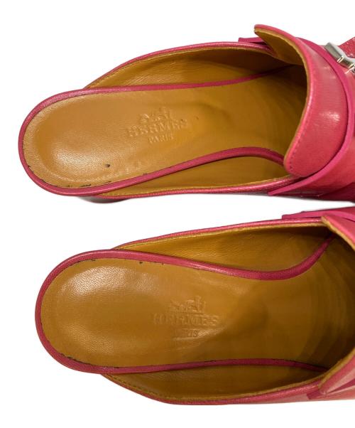 HERMES（エルメス）HERMES (エルメス) リヴォリ フリンジミュール ピンク サイズ:37の古着・服飾アイテム