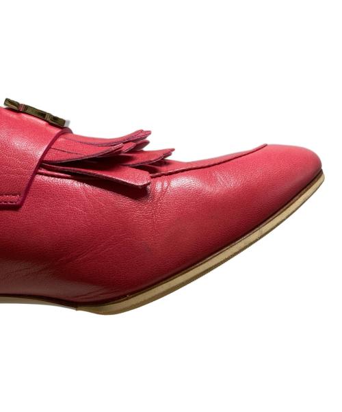 HERMES（エルメス）HERMES (エルメス) リヴォリ フリンジミュール ピンク サイズ:37の古着・服飾アイテム