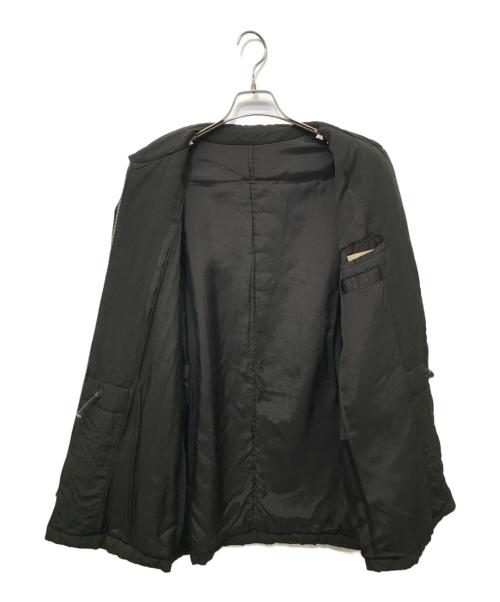 COMME des GARCONS HOMME（コムデギャルソン オム）COMME des GARCONS HOMME (コムデギャルソン オム) 90'S 袖リブ ギャバジン中綿ジップブルゾン ブラック サイズ:Mの古着・服飾アイテム
