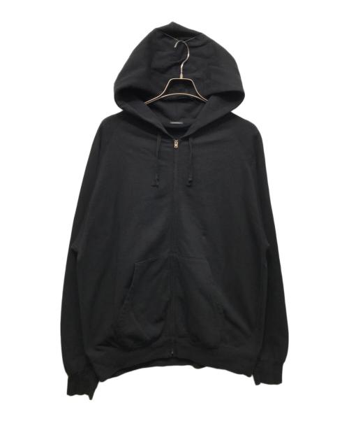 COMOLI（コモリ）COMOLI (コモリ) LW コットン裏毛 ジップパーカ ブラック サイズ:3の古着・服飾アイテム
