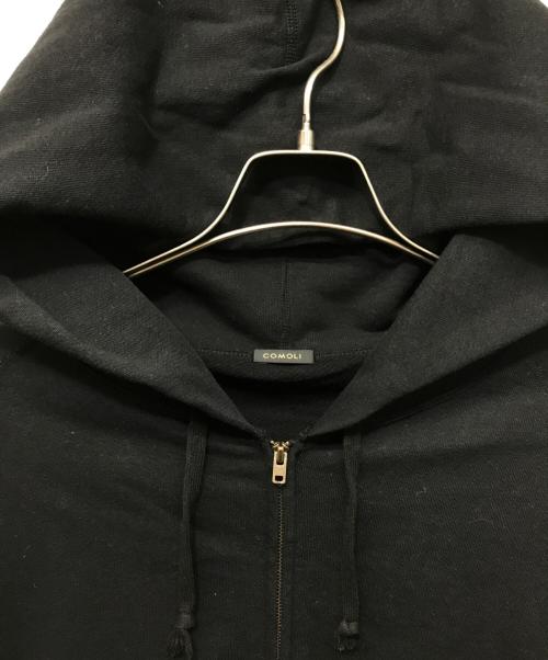 COMOLI（コモリ）COMOLI (コモリ) LW コットン裏毛 ジップパーカ ブラック サイズ:3の古着・服飾アイテム