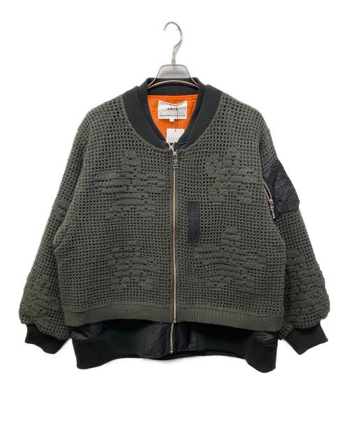 amok（アモク）amok (アモク) KNIT DOCKING MA-1 カーキ×ブラック サイズ:M 未使用品の古着・服飾アイテム