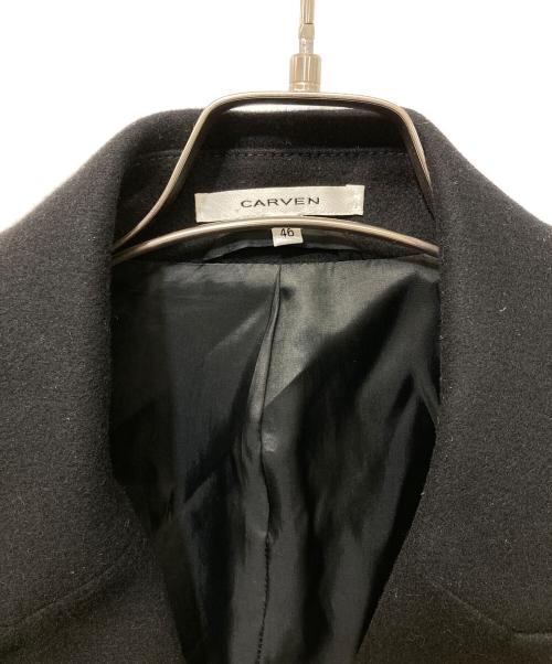 CARVEN（カルヴェン）CARVEN (カルヴェン) メルトンダブルコート ブラック サイズ:SIZE 46の古着・服飾アイテム