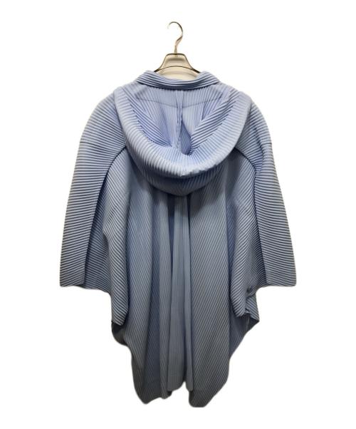HOMME PLISSE ISSEY MIYAKE（オム プリッセ イッセイ ミヤケ）HOMME PLISSE ISSEY MIYAKE (オム プリッセ イッセイ ミヤケ) KITE プリーツポンチョ ブルー サイズ:3の古着・服飾アイテム