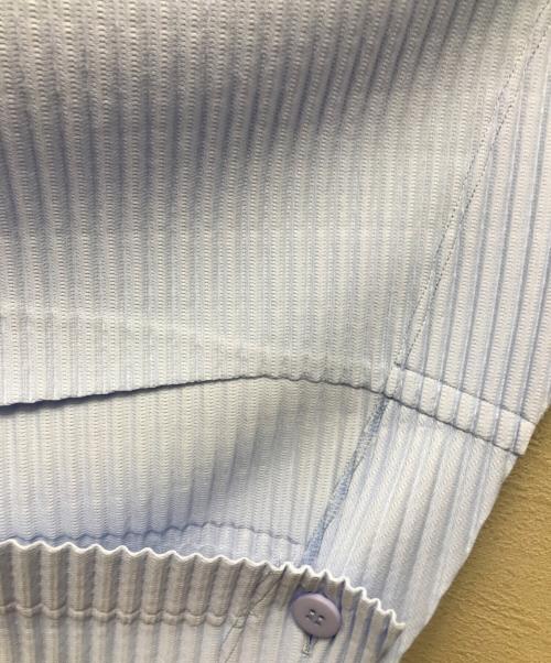 HOMME PLISSE ISSEY MIYAKE（オム プリッセ イッセイ ミヤケ）HOMME PLISSE ISSEY MIYAKE (オム プリッセ イッセイ ミヤケ) KITE プリーツポンチョ ブルー サイズ:3の古着・服飾アイテム