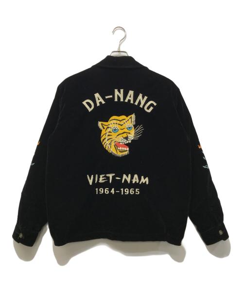 HOUSTON（ヒューストン）HOUSTON (ヒューストン) 別珍ベトナムジャケット ブラック サイズ:Lの古着・服飾アイテム