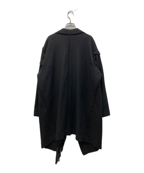 Y's（ワイズ）Y's (ワイズ) フリンジデザイントグルコードドレープコート ブラック サイズ:2の古着・服飾アイテム