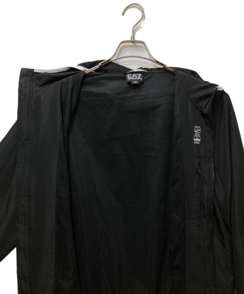 EMPORIO ARMANI（エンポリオ アルマーニ）EMPORIO ARMANI (エンポリオ アルマーニ) ロゴフーデッドジャケット ブラック サイズ:M 未使用品の古着・服飾アイテム