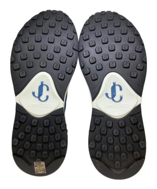 JIMMY CHOO（ジミーチュウ）JIMMY CHOO (ジミーチュウ) MEMPHIS ネオプレンローカットスニーカー ブルー×ホワイト サイズ:43の古着・服飾アイテム