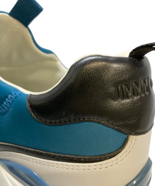 JIMMY CHOO（ジミーチュウ）JIMMY CHOO (ジミーチュウ) MEMPHIS ネオプレンローカットスニーカー ブルー×ホワイト サイズ:43の古着・服飾アイテム