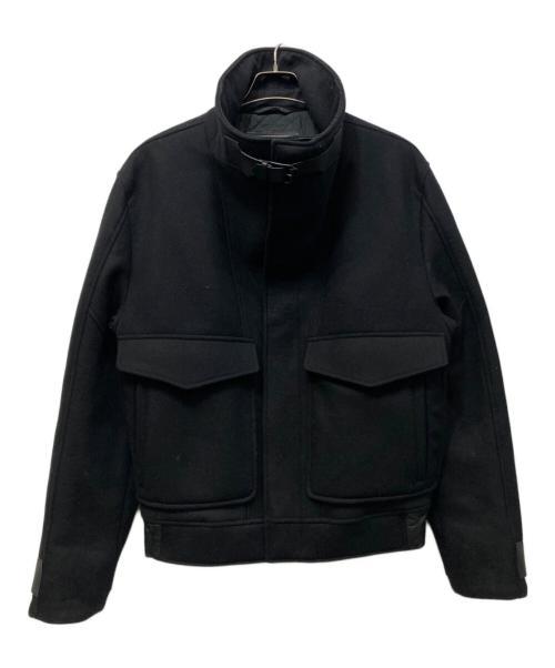 Salvatore Ferragamo（サルヴァトーレ フェラガモ）Salvatore Ferragamo (サルヴァトーレ フェラガモ) スタンドカラーウールジャケット ブラック サイズ:50の古着・服飾アイテム