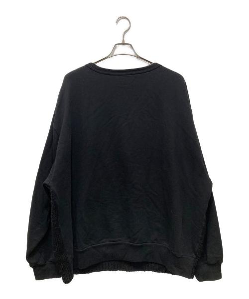 DRIES VAN NOTEN（ドリスヴァンノッテン）DRIES VAN NOTEN (ドリスヴァンノッテン) LEN LYE (レン・ライ) HAYLAND ニット切り替えスウェット ブラック サイズ:Ｌの古着・服飾アイテム