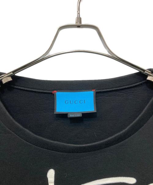 GUCCI（グッチ）GUCCI (グッチ) GHOST LIFE isプリントスウェット ブラック サイズ:Lの古着・服飾アイテム