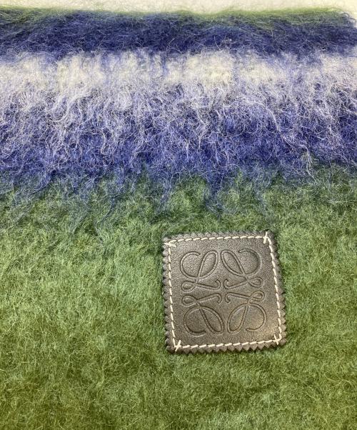 LOEWE（ロエベ）LOEWE (ロエベ) モヘヤ混マフラー オリーブの古着・服飾アイテム