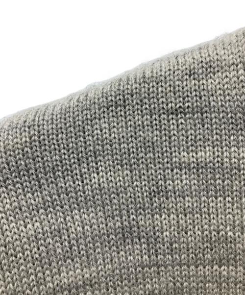 YOHJI YAMAMOTO（ヨウジヤマモト）YOHJI YAMAMOTO (ヨウジヤマモト) レイヤードスリーブクルーネックニット グレー×ボルドー サイズ:3の古着・服飾アイテム