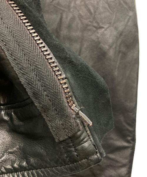 Y's（ワイズ）Y's (ワイズ) 06AW カンガルーレザーシングルライダースジャケット ブラック サイズ:3の古着・服飾アイテム