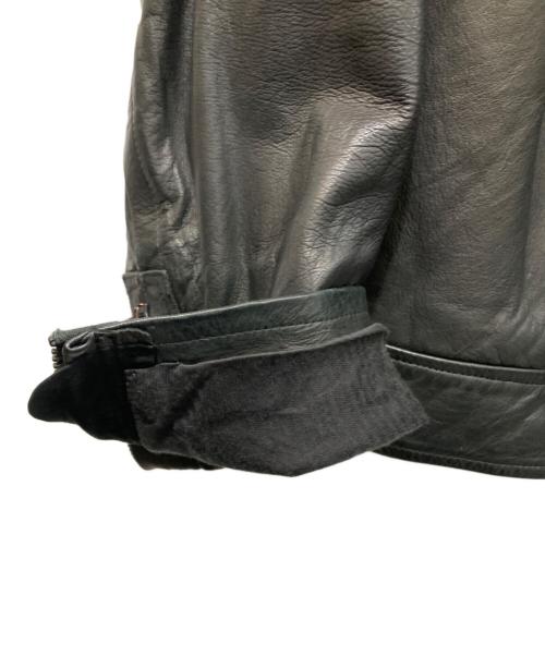 Y's（ワイズ）Y's (ワイズ) 06AW カンガルーレザーシングルライダースジャケット ブラック サイズ:3の古着・服飾アイテム