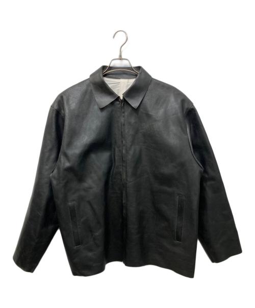 beta post（ベータポスト）beta post (ベータポスト) 襟付シングルレザージャケット ブラック サイズ:SIZE 4の古着・服飾アイテム
