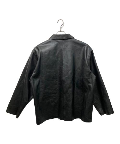 beta post（ベータポスト）beta post (ベータポスト) 襟付シングルレザージャケット ブラック サイズ:SIZE 4の古着・服飾アイテム
