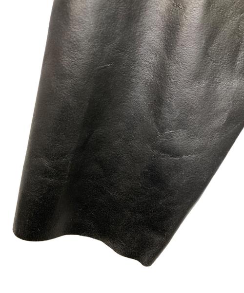 beta post（ベータポスト）beta post (ベータポスト) 襟付シングルレザージャケット ブラック サイズ:SIZE 4の古着・服飾アイテム