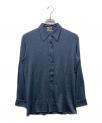 ）の古着「シルク混シャツ」｜ネイビー